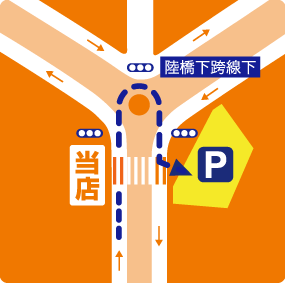 駐車場までの地図